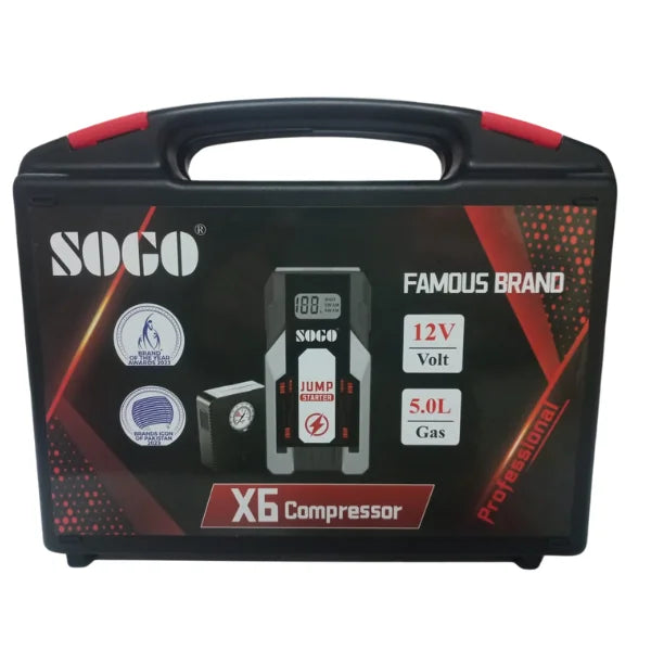 Sogo X6 Powerbank Jump Starter With Air Compressor 3 in 1
