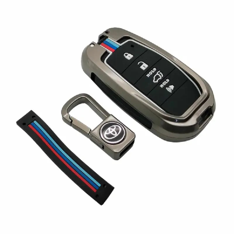 Toyota Fortuner Zinc Alloy Remote Key Cover – 4-Button Protective Case