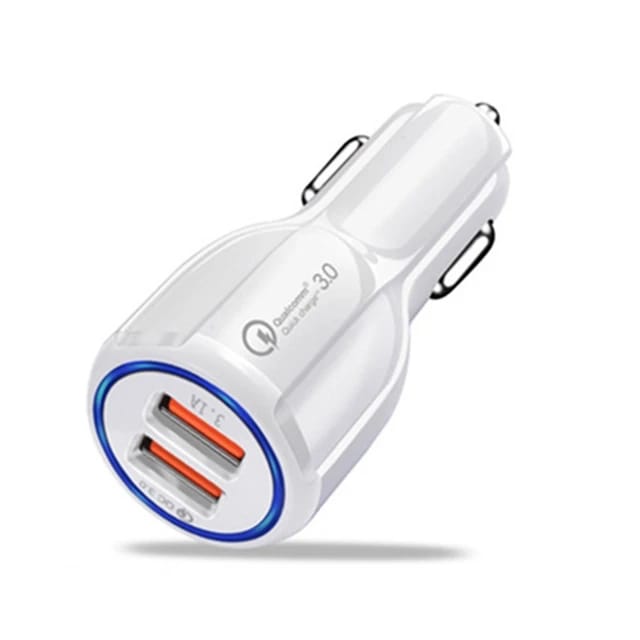 High Quality 2 USB Port Car Charger 5V 3.1A Quick Charge 3.0 Car Charger