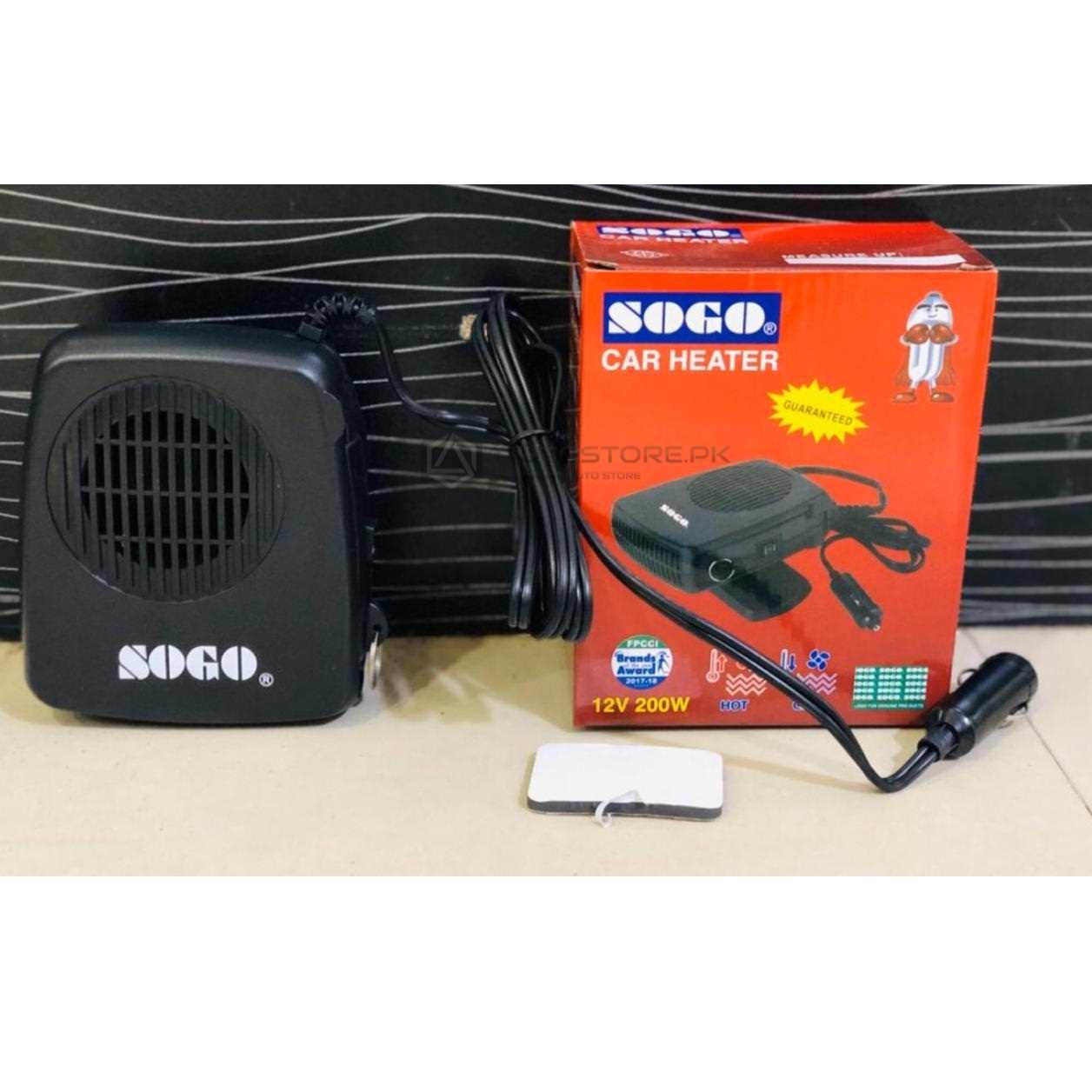 Sogo Car Fan + Heater 200 Watt Plug&play